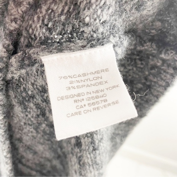 Intermix Cashmere Blend Fitted Midi Skirt Large Knit Gray Casual Work Winter - Picture 3 of 5